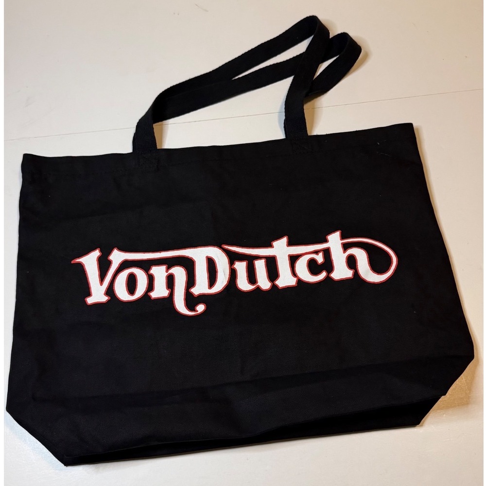 Von Dutch Y2K Canvas Tote Bag Streetwear Shopper